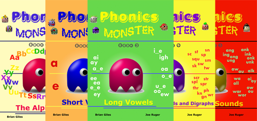 Phonics Monster - Complete 5-book phonics series